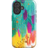 Turquoise Brush Stroke by Etta Vee iPhone 16 Plus Magsafe Impact Case